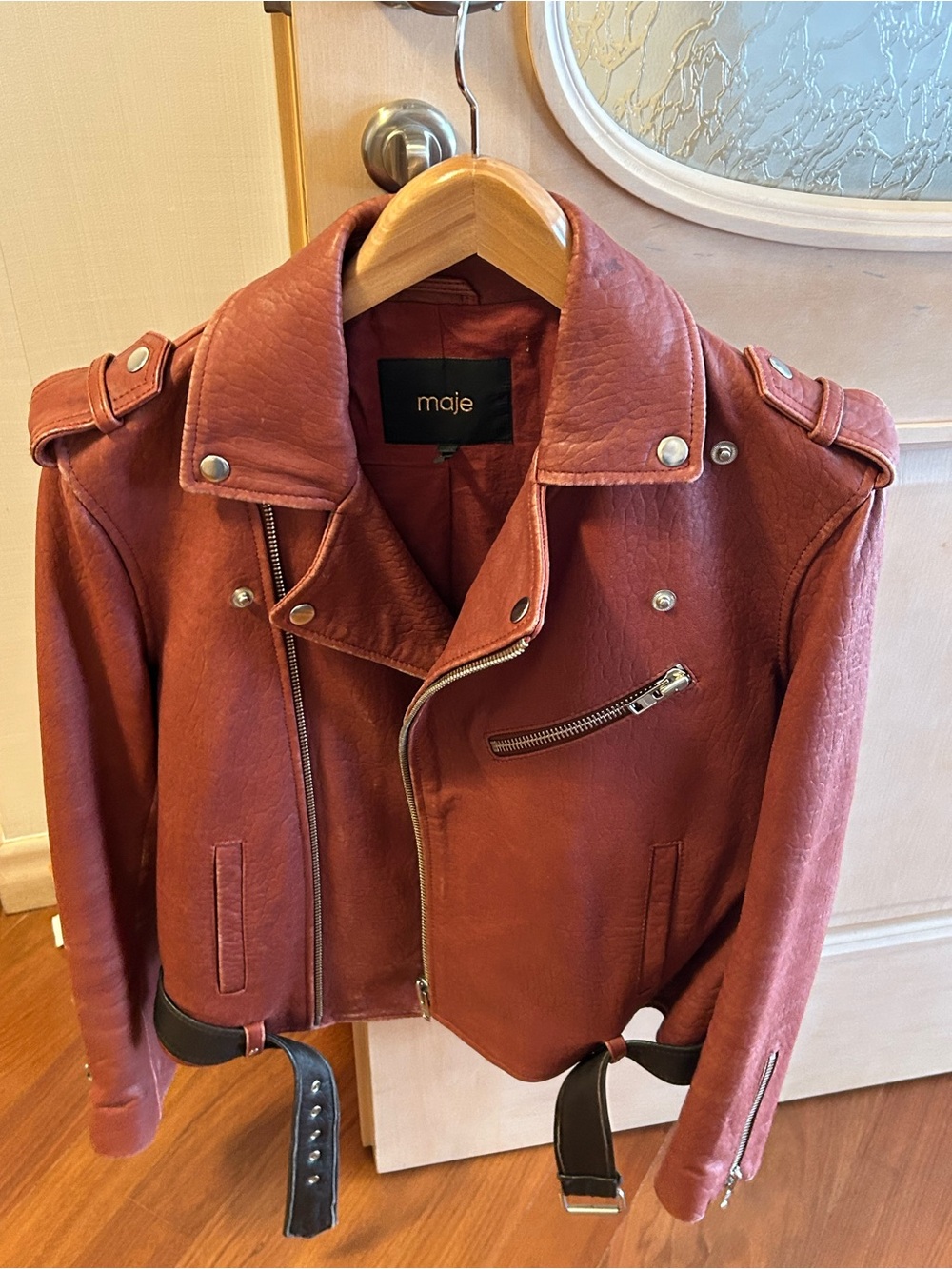 Maje leather jacket 40